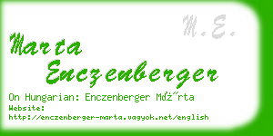 marta enczenberger business card